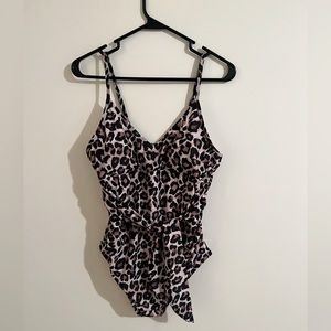 GINKANA Maternity Swimsuit V-Neck One Piece Maternity Monokini Tie Front